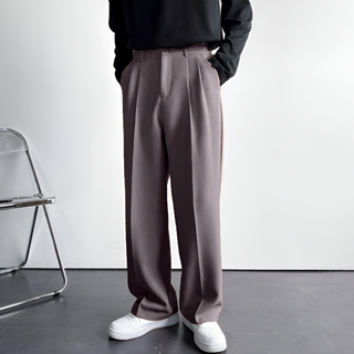 Korean Baggy Loose Fit Pants For Men - Cherry